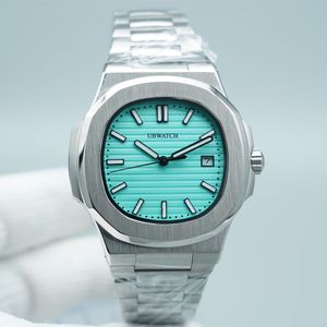 Męskie zegarek Automatyczny ruch mechanca 40 mm Watch Blue Dial X tif Nautilus 5711 Klasyczne zegarek