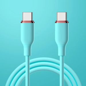 Hot Sale Silicone Fast Charging Cable 66W For Mobile Phone Android and Apple with Length 1M Whole sale good quality Support TYPE-C,Lightning interface