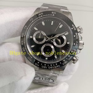 2 Renkli Fotoğraf Chrono Erkekler İçin Saatler 40mm 116500ln Siyah Dial Seramik Çerçeve Ultra-İncilik 12.5mm Temiz Cal.4130 Hareket 904L Çelik Kronograf Spor İzle