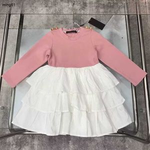 Brand Kids Girls maniche lunghe principessa tutu abito moda autunno volant torta vestito capretto ragazza designer di lusso bambini vestiti per bambini