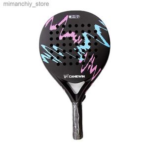 Tennis Rackets CAMEWIN New Plate Racket Pala Padel Carbon Fiber Glass EVA Tennis Outdoor Sports Unisex Equipment with Bag About 360g In Weight Q231109