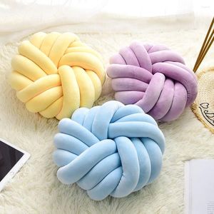 Pillow Knot Ball Throw Pillows Soft Round Knotted Sofa Back S Home Bed Room Decor Office Seat