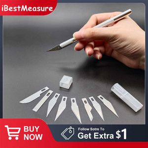 1 SET CARVING METAL SCALPEL Knife Tools Kit Wood Paper Cutter Craft Pen Gravering Cutting Supplies Diy Stationery Utility Utility