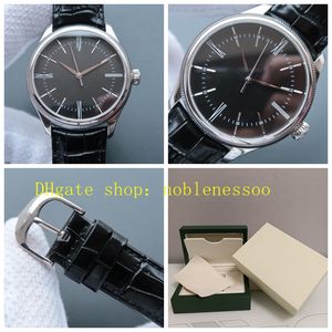 4 Color With Box Papers Automatic Watches Mens 50509 Black Dial White Gold 18kt 39mm Mechanical Leather Strap 50505 Rose Gold Everose Watch Wristwatches