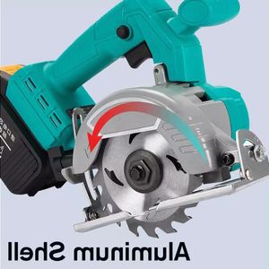 18V Batteri 1500W Electric Circular Saw Handle Power Tools Dust Passage Multifunktion Cutting Machine BSAJJ