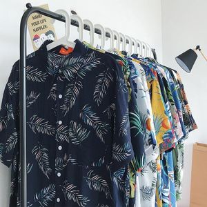 Kvinnors blusar skjortor hawaiiansk skjorta sommar harajuku vintage överdimensionerad kortärmad strand täcker blus koreanska kvinnor man hippie cardigan