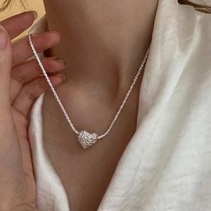 Chains Sparking Heart Charm Choker Necklace Unique Y2k Jewelry Dainty Pendant For Women Party Wedding Ornament