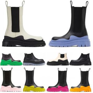 Buty designerskie opony Chelsea nad kolanami mężczyźni kobiety OG Motocycle Kidhle Połowa platformy przeciw poślizgowi zimowe botki śnieżne buty rozmiar 35-44