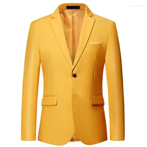 Men's Suits 11 Colour Large Size S-6XL Boutique Fashion Slim Solid Color Casual Business Mens Blazer Suit Jacket Coat Groom Wedding Dress