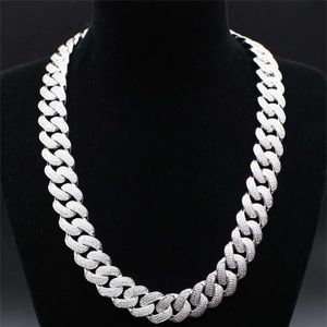 Wholesale 18k Gold Plated Iced Out Prong Miami Cuban Link Chain 10mm 14mm 19mm Hip Hop Necklace Men Jewelry Custom Moissanite