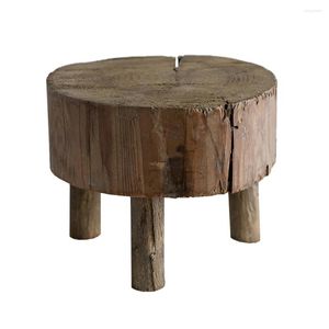 Pokrywa krzesełka drewniana stołek stołowy vintage Decor mini mikro retro dekoracja domowa rekwizyty miniaturowe