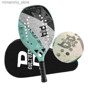 Tennis Rackets Tennis Racket Raquete Beach Tenis Fibra De Carbono 22mm Sand Grit Surface 32 Hos Professional Beach Tennis Racquet with Cover Q231109