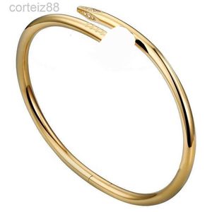 Love Gold-Armband, Nagel-Armband, Designer-Armreifen für Damen und Herren, Armband aus Edelstahllegierung, 18 Karat vergoldetes Silber, Rosenschmuck, Armbänder und die Box