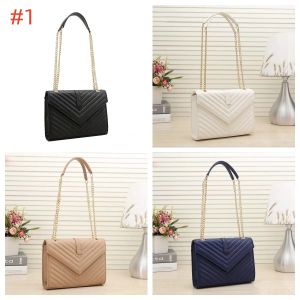 Mode Frauen Luxurys Umhängetasche Berühmte Klassische Designer Messenger Damen Umhängetaschen Handtasche Weibliche Tote Satchel Geldbörse Schwarz Gold Silber Kette Leder