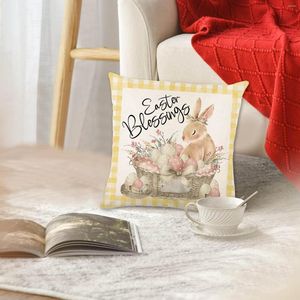 Kudde Silk Pillow Case Gift Set Standard med dragkedja ägg satin soffa kuddar rustik