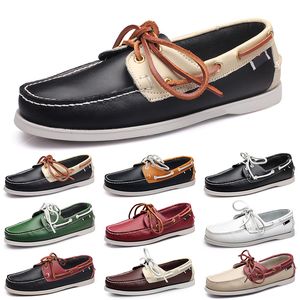 Sapatos casuais homens preto barato lazer pratas taupe dlives marrons cinza vermelho verde andando baixos macio multi couro masculino tênis ao ar livre treinador GAI