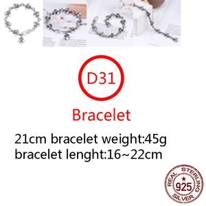 D31 S925 Sterling Silber Armband Boot Anker Mode Einfach Netzwerk Rot Persönlichkeit Paar Punk Hübscher Hip Hop Schmuck Geschenk für Liebhaber