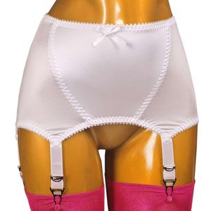 Sexy Kostüm Damen Glattes Satin-Strumpfband, sexy Schleife, Strapsgürtel, exotische Dessous, 6 Riemen, Clips, Strumpfbänder für oberschenkelhohe Strümpfe