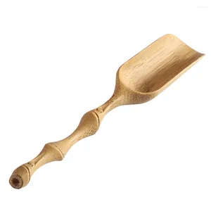 Te Scoops Bamboo Crafts Spoon Carved Simple Shape Tea-Leaf Holding Scoop