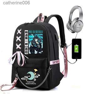 Plecaki Kimetsu no Yaiba Demon Slayer Anime plecak Kobiety Kawaii Laptop Bagpack Muichiro Tokito Hashira College Student Plecak BAGL231108