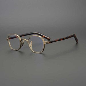 Lyxdesigner sommarsolglasögon japansk handgjorda samling John Lennons samma låda republik av Kina stilglasögon ultra ljus liten ansiktshöjd