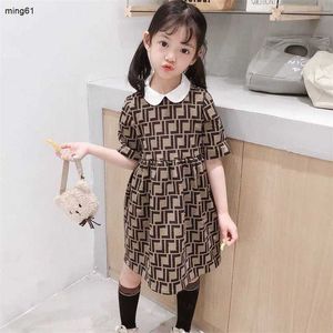 Brand Designer Girls Dresses Baby Girl Clothes Summer Short Sleeve Dress Childrens Letter Clothing Baby Kids Party Dress