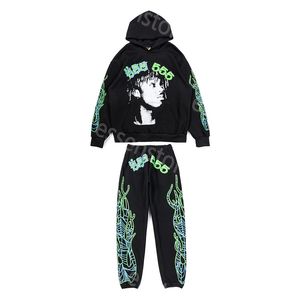 Sp5der Young Thug 555555 Men Women Hoodie High Quality Foam Print Spider Web Graphic Pink Sweatshirts y2k Pullovers set spider tracksuit S-2XL