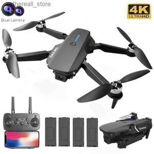 ドローンプロフェッショナルドローンE88 4KワイドアングルHDカメラwifi fpv height foldable rc quadrotorヘリコプターカメラフリーチルドレンズおまたは子供q231108