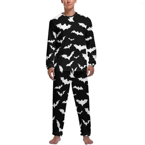 Pigiama da pigiama da uomo pigiama primaverile 2 pezzi modello animale pigiama carino set da notte casual a maniche lunghe da uomo