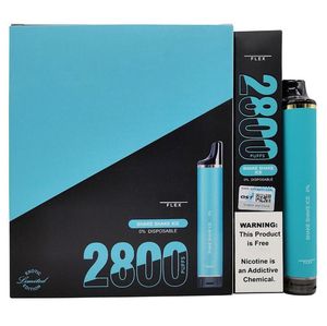 E Cigaretter Original QST Original Puff Flex 2800 Puffs E Cigaretter 8 ml 850mAh 0% 2% 5% Förspillad enhet Disponerbar VAPE Auktoriserad 28 fina smaker Crystal Vape Randm