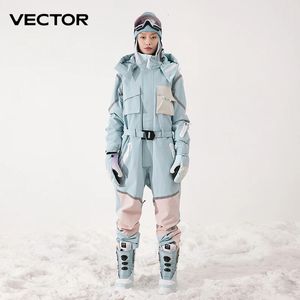 Skiing Suits Thick Men Women Ski Jumpsuit Outdoor Sports Snowboard Jacket Warm Jump Suit Waterproof Winter Clothes Overalls Hooded 231107