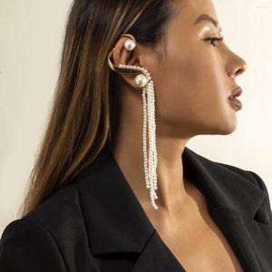 Ohrstecker Mode Nachahmung Perle Clip On Ohrring Perlen Ohr Manschette Lange Quasten Charme Hohl Für Frauen Party Schmuck Geschenke