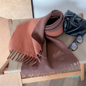 Designers Double Cashmere Scarf for Women Designer Knit Scarves Fashion Letters Classic Head Scarfs Shawl Plaid