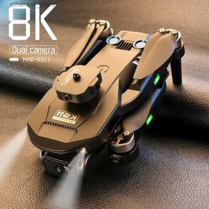 Drony LS KS11 Mini Drone 4K Professional 8K Dual Camera Unikanie przeszkód Unikanie przepływu optycznego bezszczotkowania RC Dron Quadcopter Q231108