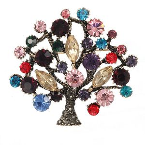 Broches de strass árvores mulheres homens árvore de natal festa escritório casual broche pinos presentes entrega direta 202 dhihi