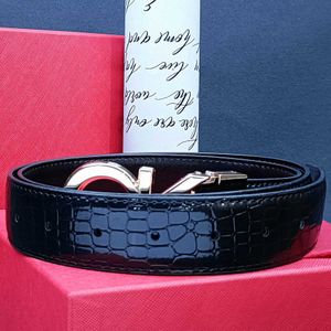 Fashion Brand Belt Men Luxury Designer Letter C K Buckle Belt Man Women Formal Business Jeans Dress Belts Alligator Pattern Waistband Width 3.3cm 12 styles