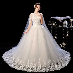 فساتين الحفلات فستان الزفاف 2023 جديد القطار Elgant Train Lace Broidery Princess Vintage Wedding Dresse Plus Szie Wedding Deths 0408H23