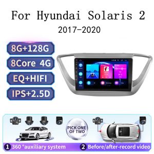 Auto dvd Radio Multimedia Video Player Navigation GPS Android 10 Für Hyundai Solaris 2 Verna 2 din 360 panorama kamera WIFI