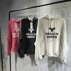 Hoodies للرجال 2023SS Autumn Grailz Wash Vintage Dirty Dirted Hoodie Vibe Style and Women Fashion Bullover