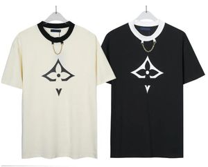 2023France Paris Moda Pamuk Karışımı Tişörtler Erkek Kadınlar Giyim Komik Mektup Baskı Siyah Beyaz Güzbeli Jumper Balancaiga Grafik Kısa Kollu Tee Top Jersey