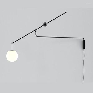 Lampade da parete Lampada da lettura Modern Led Lustre Kawaii Room Decor Gooseneck Light Mounted