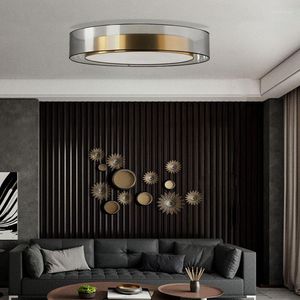 Ljuskrona kristall modern nordisk stil led taklampa för levande matsal sovrum kök guld koppar rund enkel design ljus