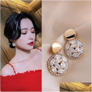 Dangle Chandelier 2021 Newest Korean Trendy Exquisite Star Moon Long Tassel Earrings For Women Temperament Crystal Pendant Je Dhmkk