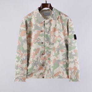 High quality brand men's designer topstoney & sup jacket Camouflage Embroidery Emblem Workwear Retro Jacket