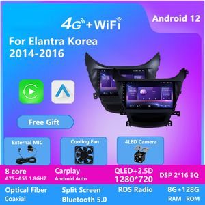 Android 12 8 DVD de vídeo do carro principal para Hyundai Elantra Korea 2011-2013 com WiFi Bluetooth USB SD Radio