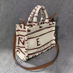 Bolso de lona para mujer con logotipo de letras a la moda de 25cm, bolso de hombro tipo bandolera, bolso de mano, bolso de envío