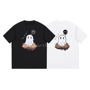 T-shirt da uomo di moda design Cartoon Ghost Letter stampa manica corta T-shirt estiva traspirante Top casual taglia asiatica S-2XL