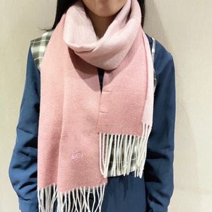 Роскошный шарф из 100% кашемира. Дизайнерский шарф для женщин и мужчин. Шаль высшего качества с вышивкой, двухцветная осенне-зимняя шаль с коробкой.