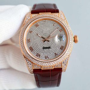 data relógio caro relógio cheio de diamantes datejusts árabe homens dial menwatch relógio de pulso automático M1DC movimento mecânico de alta qualidade uhr coroa busto down montre congelado