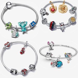 925 Sterling Silver Charm Designer Bracelets for Women luxury Jewelry DIY fit Pandoras Disnes Spider Bracelet Set Christmas party Holiday gift with box wholesale